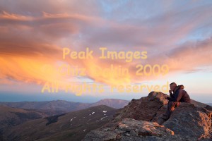 Awesome sunset over the Alpujarras from the Elorietta Hut
