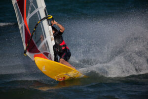 Cuesta del Viento windsurfing - 22nd Nov 2009 Carve gybing by Puerto de Palos, Cuesta del Viento