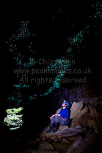 Sitting under the glow-worms in the GreenGlow Caves