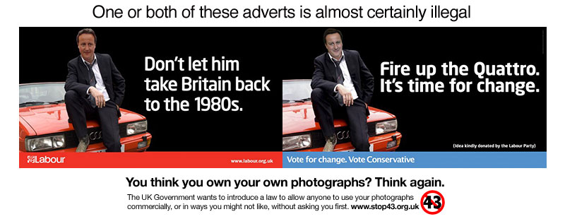 Conservative and Labour copyright-breaking political adverts