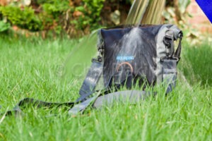 Serious drenching of the Aquapac SLR storm pouch